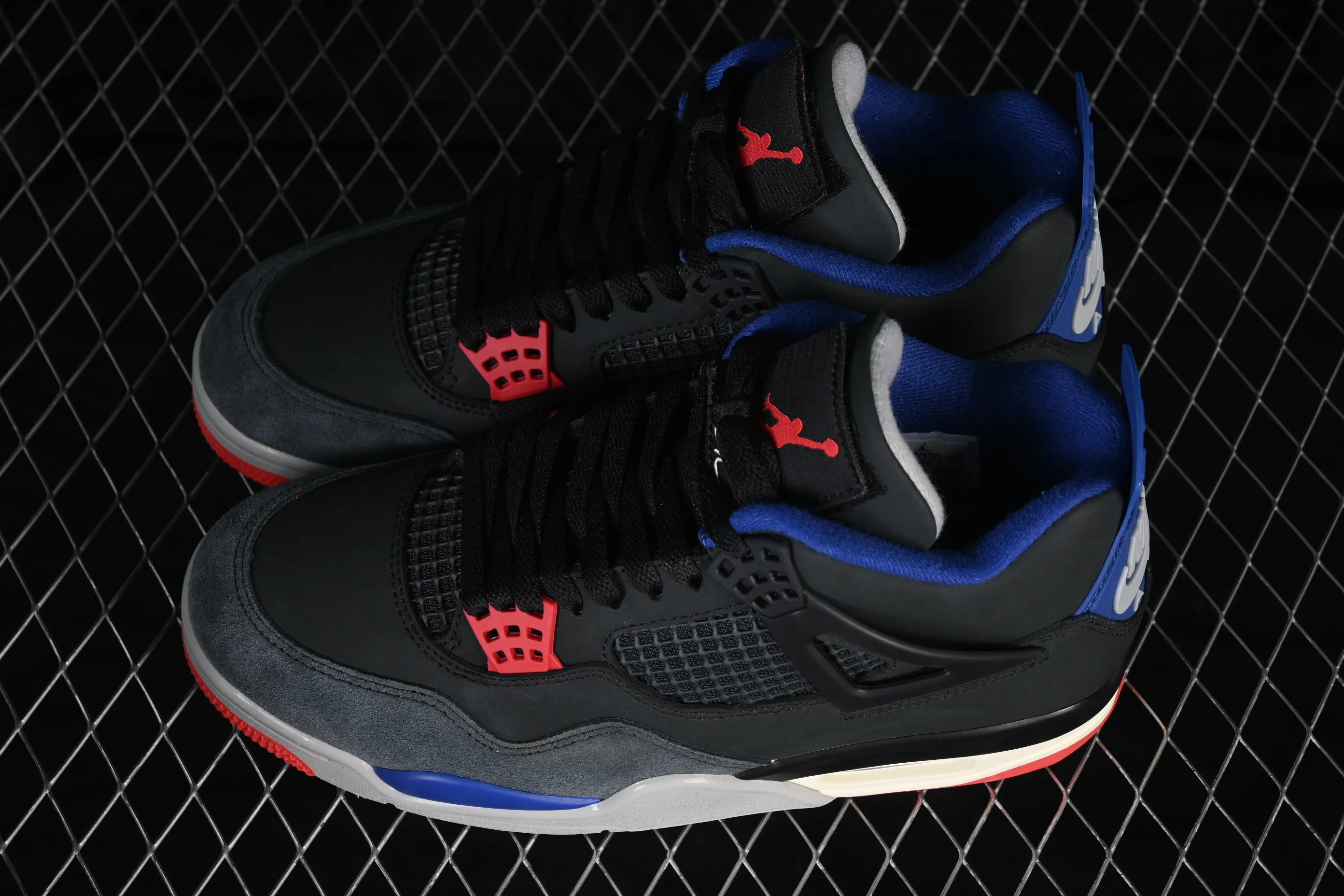 All categories Air Jordan Jordan series basketball shoes Air Jordan 4 X version Air Jordan 4 Retro "Lase" AJ4 Joe 4 black gray blue color FV5029-003
